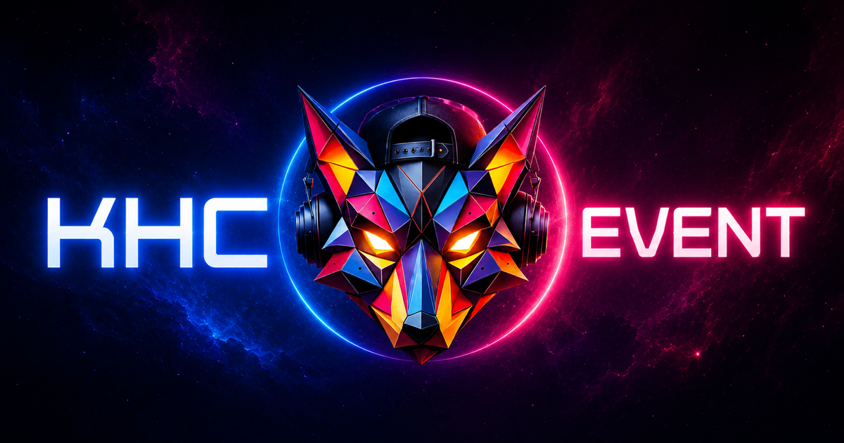 Visuel KHC Event avec logo lumineux et univers bass music