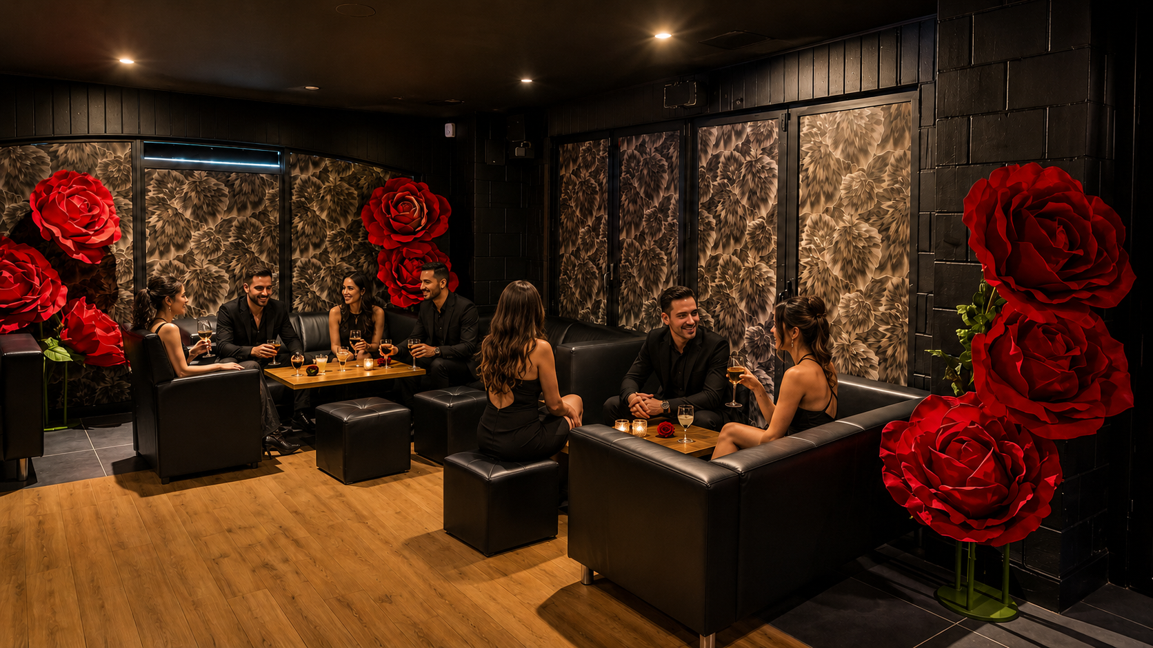 Salon VIP du Phoenix avec tables, groupes et lumière chaude